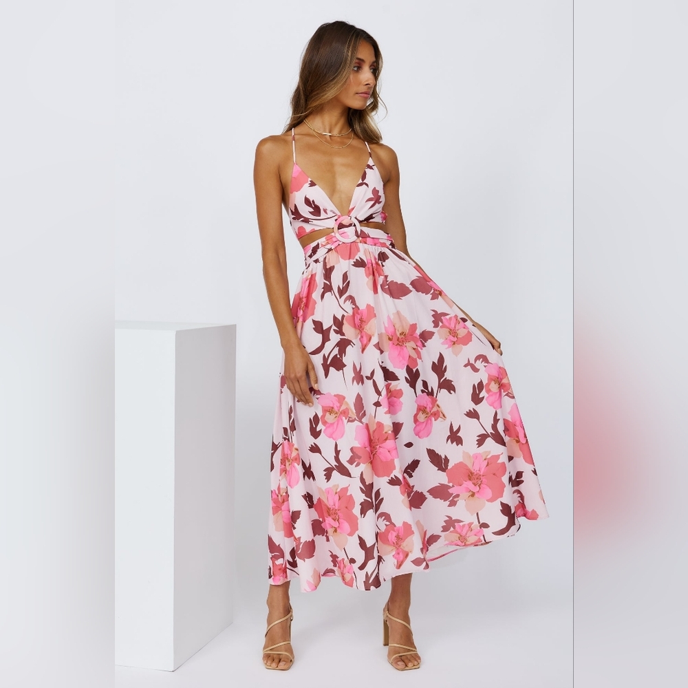 Hello Molly Waiting In The Sun Midi Dress Red